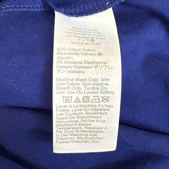 J.CREW Cap-Sleeve Stretch Cotton-Blend Squareneck Tank Top XXL Navy Blue NWT B77 - Picture 6 of 7